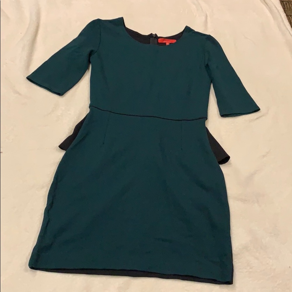 Green and black dress